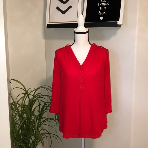 Express Tops - Express Red Top/Tunic